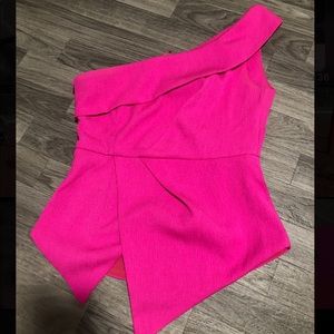 Pink one shoulder top